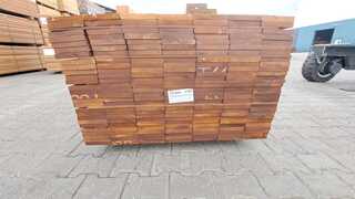 Ca.55x Guyana Teak hardhouten planken geschaafd, 21x140mm, lengte 185c